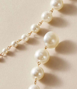 Faux Pearl Drop Earrings