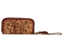 Magnolia Grove Hand-Tooled Wallet - Myra