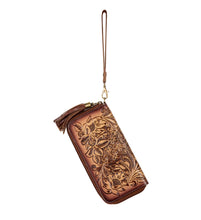 Magnolia Grove Hand-Tooled Wallet - Myra