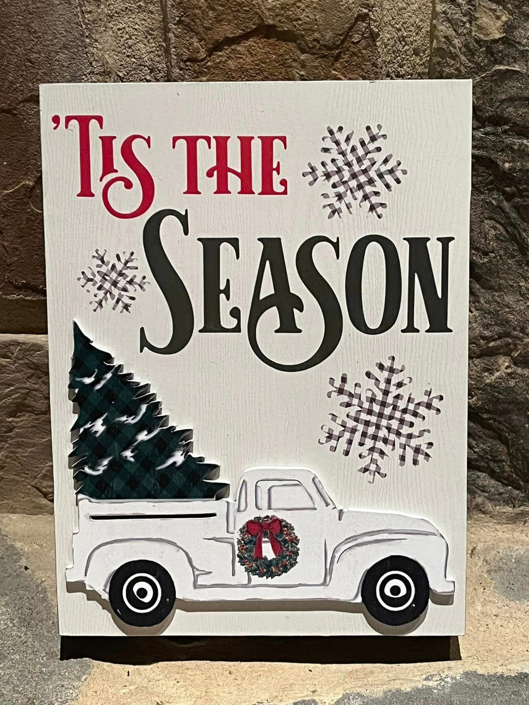 Tis The Season Wooden Sign