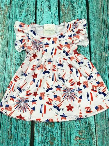 Little Girls 4th of July Dress