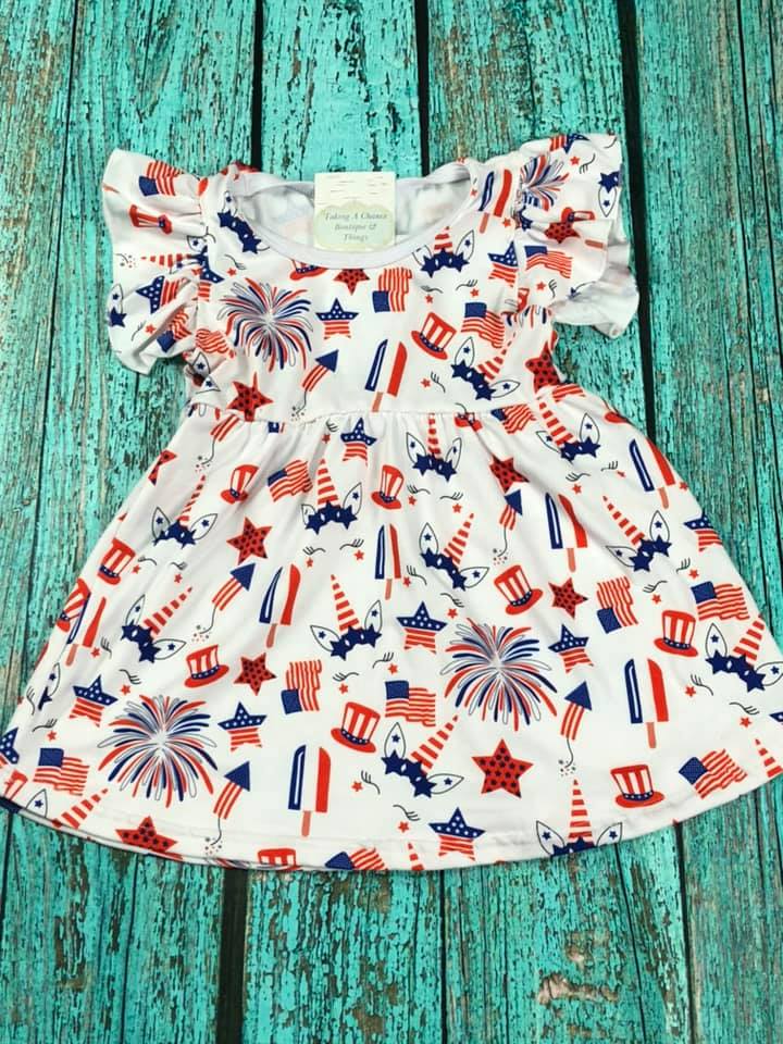 Little Girls 4th of July Dress