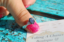 Sterling Silver Oval Rainbow Topaz Ring - Size 9