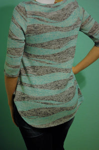 Grey & Mint Sweater