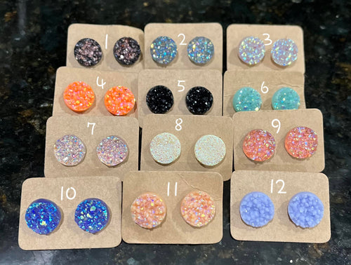 Druzy Stud Earrings