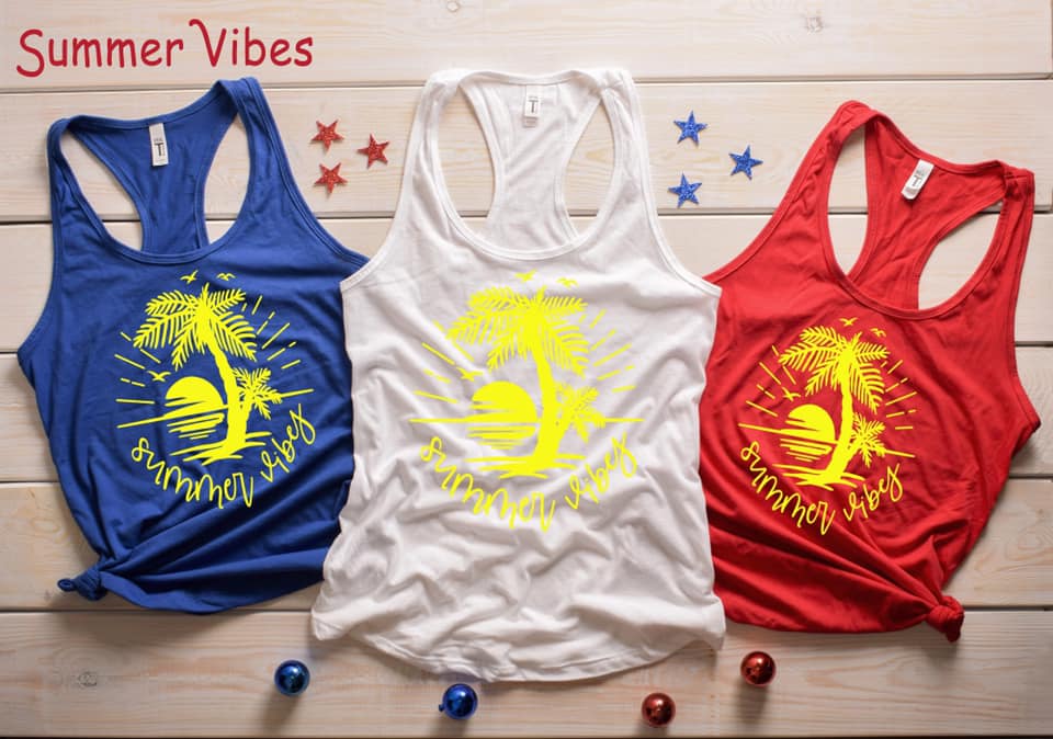 Summer Vibes Tank - Royal Blue ONLY