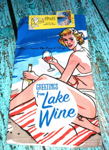 Greetings from Lake Wine Dish Towel