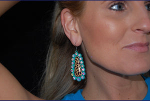 Cheetah & Turquoise Earrings