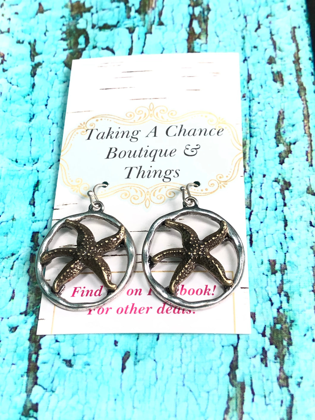 Silver & Gold Starfish Earrings