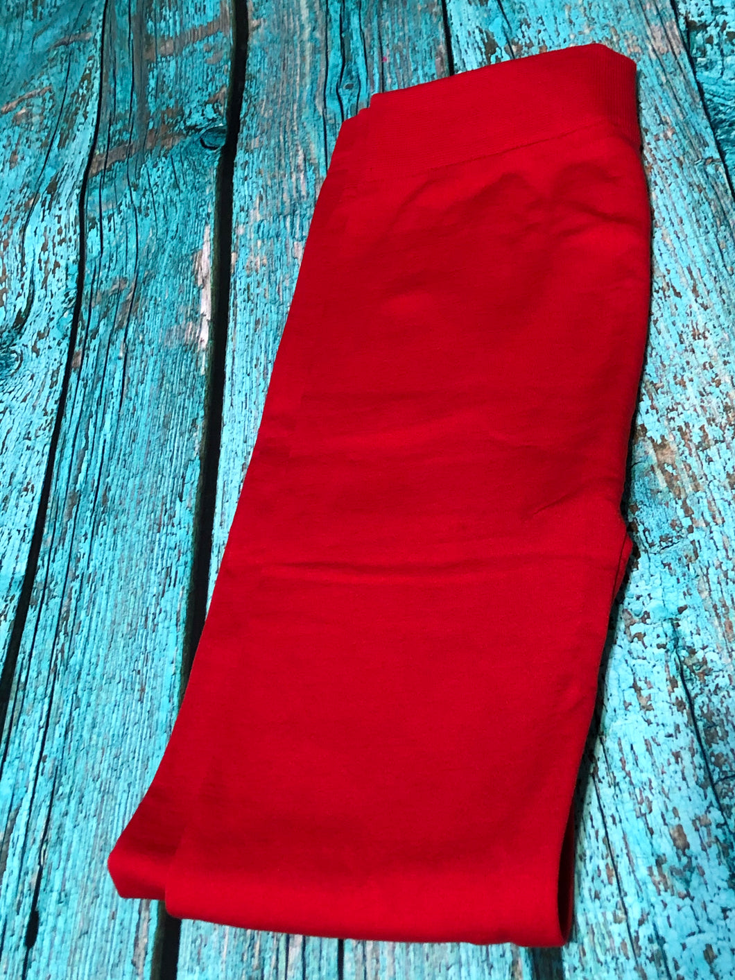 Red Fleece Lined Leggings (size 2-10)