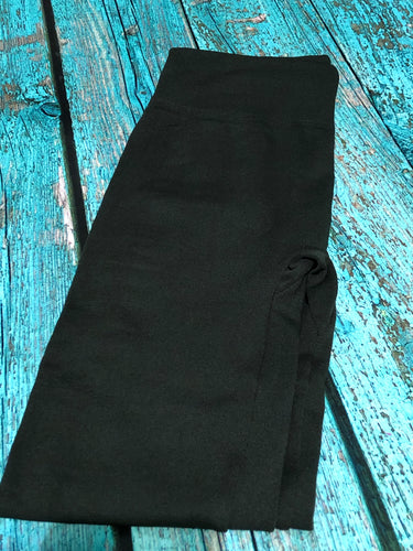 Hunter Green Fleece Lined Leggings (size 2-10)