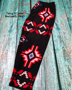 Aztec Capri Leggings (size 2-10)