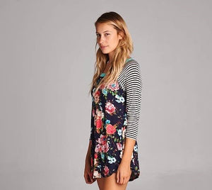 Floral Print Tunic Top