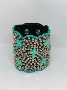 Turquoise Cross Cuff Bracelet