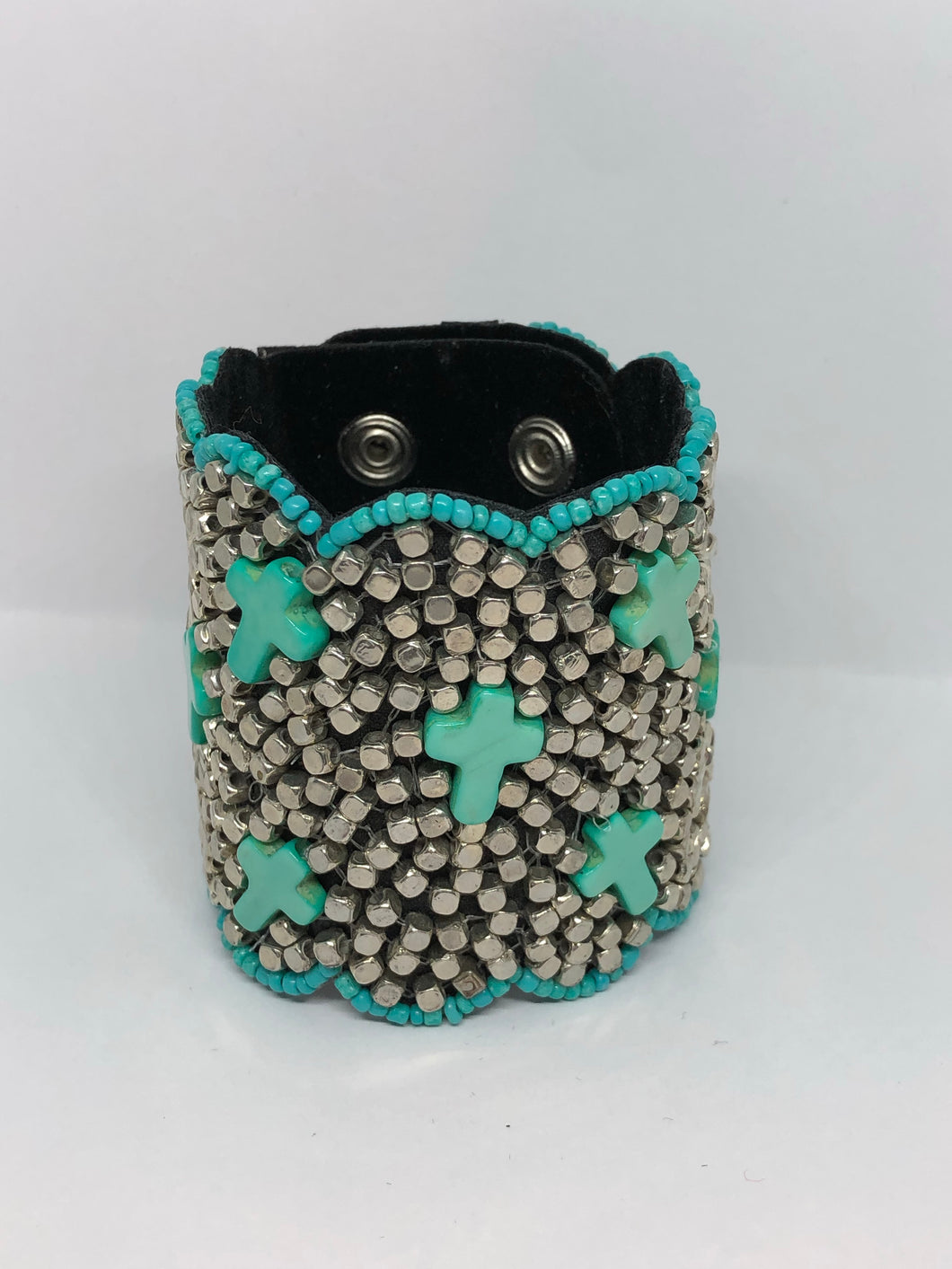 Turquoise Cross Cuff Bracelet