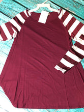 Maroon Striped Blouse