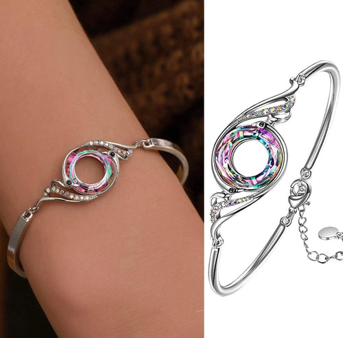 Colorful Crystal Peacock Bracelet