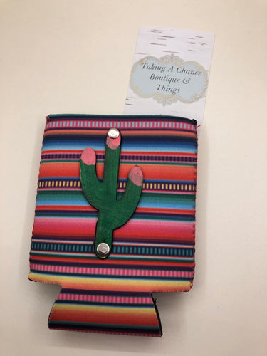 Leather Cactus Koozie