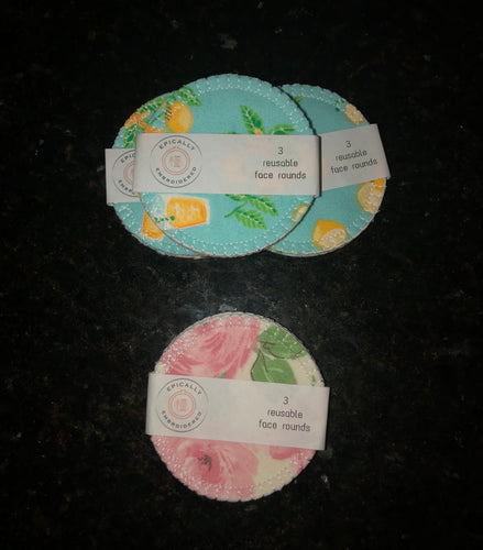 Reusable Face Rounds (pack of 3)